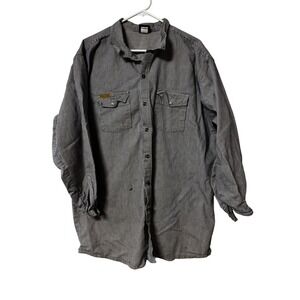 Prison Blues Mens Shirt 2XL‎ Tall Hickory Stripe Heavyweight Workwear USA